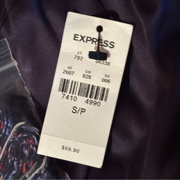 Express Multicolored Sundress Strapless Casual NWT. Optional Straps. Size S/P - Picture 7 of 7